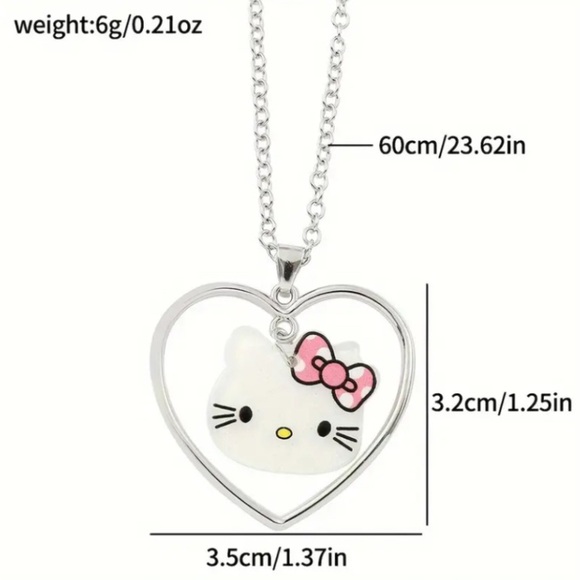 Hello Kitty Heart Pendant Necklace - Picture 2 of 2